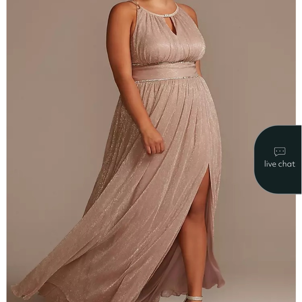 Oleg Cassini Blush Pink Maxi Dress